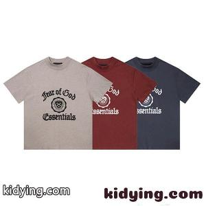 エッセンシャルズ コピー 半袖Tシャツ ESSENTIALS レッド クラシック プリント 高級感 ストリート 存在感kidying26iamyWf