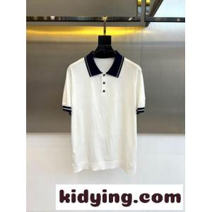 定番 カジュアル 配色 ポロシャツ エルメネジルド・ゼニア Tシャツ 偽物 ホワイトkid26rKb4zi