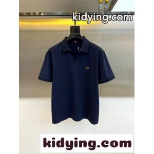 カジュアル 上品 ロゴ刺繍 スキッパーポロシャツ エルメネジルド・ゼニア Tシャツ 偽物 ネイビーkid26Sv0LbC