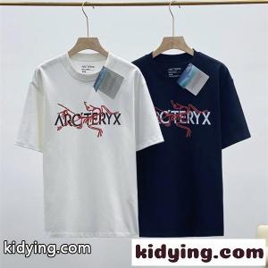 ARCTERYX アークテリクス コピー ホワイト ネイビー配色 プリント 半袖Tシャツ 軽やか素材 ストリートkidying26SruC8n