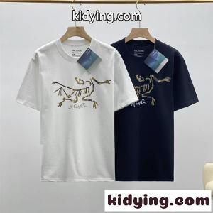 ネイビー展開 プリント 半袖Tシャツ 高級 柔らか質感 ARCTERYX 個性際立つ アークテリクス 偽物kidying268v0P1n