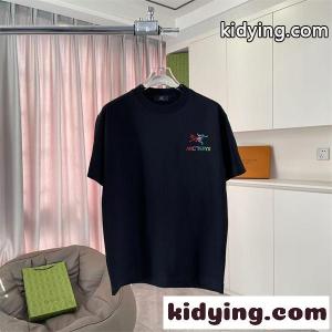 アークテリクス スーパーコピー ブラック ARCTERYX 刺繍 半袖Tシャツ  軽やか着心地 都会的洗練 デイリーkidying26KL191f