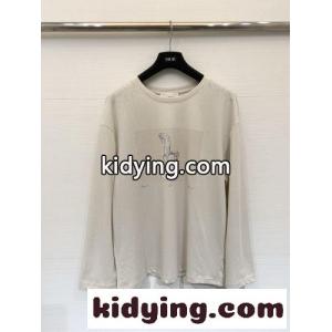 おしゃれ プリント クルーネック 長袖Tシャツ イザベルマラン Tシャツ コピーkid26H955Pr
