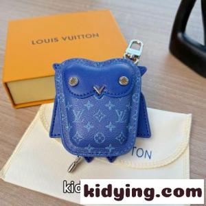 ルイ・ヴィトン キーホルダー 偽物 バッグチャーム･LV オウル ブルーkid269fC0rC