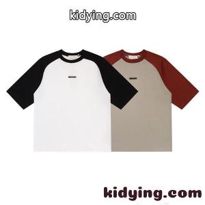 エッセンシャルズ コピー 半袖Tシャツ ESSENTIALS カジュアル バイカラー スポーティー ゆったり トレンド感kidying26KbKTTj