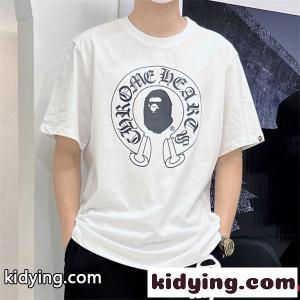 クロムハーツ コピー偽物 BAPE X Chrome hearts コピー  最落なし! 希少!　数量限定特別価格　半袖Tシャツ__ブランド コピー 激安(日本最大級)kid26S9PL9r
