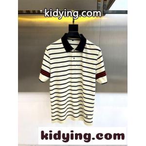 爽やか ボーダー柄 ポロシャツ グッチ ブランド コピー Tシャツ 偽物 半袖 ホワイトkid268neOfa