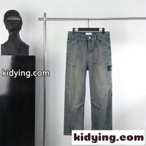 デニムパンツ STONE ISLAND メンズ ヴィンテージ加工 ストレートシルエット ストーンアイランド コピーkidying26SvSnea