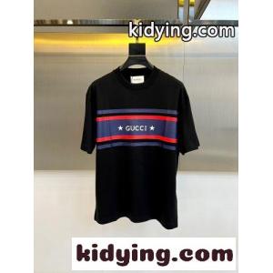 シンプル ロゴ クルーネック 半袖Tシャツ グッチ コピーブ...