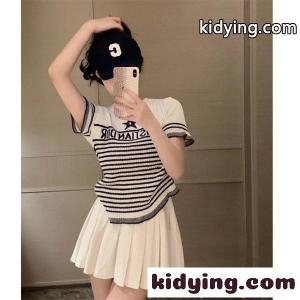 dior ブランド コピー ディオール ブランド コピー コピー Ｔシャツ 半袖 ボーダーニット レディース ロゴ入り 春夏 カジュアル 高級感 上質kidying26KDKD0z