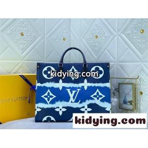 モノグラム プリント Louis vuitton ブランド コピー コピー トートバッグ ブルー ホワイト ハンドバッグ 春夏 カジュアル ルイ・ヴィトンkidying26m8LzGv