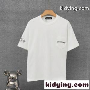 ピンククロス クロムハーツ コピーブランド スーパーコピー 半袖Tシャツ 胸ポケット付き ホワイト ブラック 夏 ストリート Chrome hearts コピーブランド クロムハーツ コピーブランドkidying265TXjWD