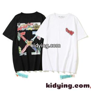 チャーム満々！夏着物 オフホワイト コピーブランド Ｔシャツ コピー メンズ ファッション 春夏トップス Off-white コピーブランド 日常 半袖 Tシャツ 通学 通勤 ボイズkid26WziO5v