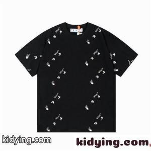 激安大特価 OFF-white スーパーコピー オフホワイト スーパーコピー Ｔシャツ コピー新作 偽 爽やか 修身 半袖Ｔシャツ黒 吸汗速乾  春夏NEW品kid26jq45zi