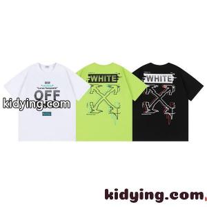 春夏新作Off-white コピーオフホワイト コピースーパーコピーの絵画をプリントされたメンズのクルーネック半袖Tシャツkid26qCuq4n