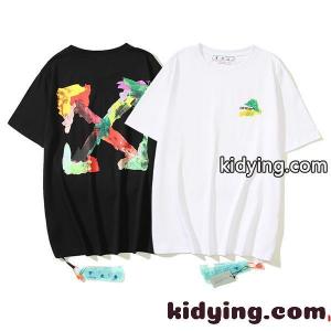 新作入荷本物保証コットン生地光沢ｔシャツレディースシンプルホワイトOff-white ブランド コピーオフホワイト ブランド コピー 半袖 コピーkid2681f85D