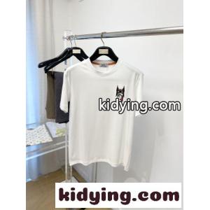 カジュアル レザーパッチ 半袖Tシャツ エルメス コピーブランド Tシャツ 偽物 ホワイトkid26PPHPPr