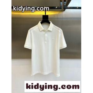 洗練された シンプル 半袖 ポロシャツ プラダ コピー Tシャツ 偽物 ホワイトkid26eG1f4j