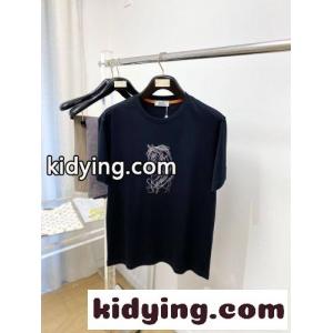 カジュアル 洗練された クルーネック エルメス コピー Tシャツ 偽物 ブラックkid26X5XnCC