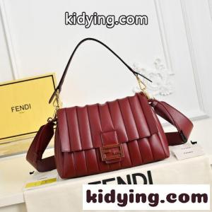 フェンディ ブランド コピー バッグ 偽物 モダン 洗練された バゲット ショルダーバッグ レッドkid26Cyqm0D