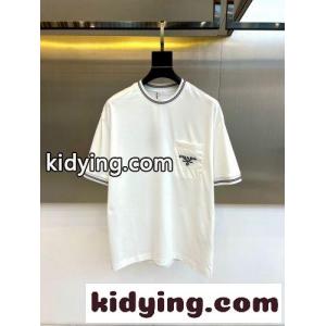 カジュアル ポケットTシャツ プラダ コピー Tシャツ 偽物 クルーネック ホワイトkid26OjeuWD