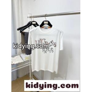 エルメス コピー Tシャツ 偽物 カジュアル お洒落 ロゴ 半袖Tシャツ ホワイトkid26jSL9Tj