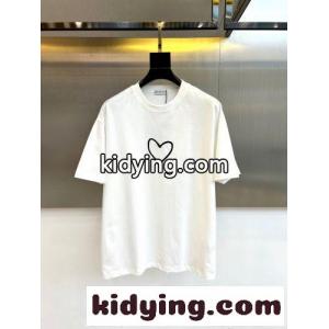 ハート ロゴ 半袖Tシャツ バレンシアガ スーパーコピー Tシャツ 偽物 クルーネック ホワイトkid265nKzay