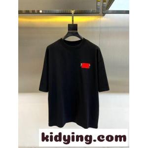 バックロゴ クルーネック半袖Tシャツ バレンシアガ スーパーコピー Tシャツ 偽物 ブラックkid26O5zCCi