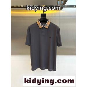 シンプル 上品 半袖 ポロシャツ バーバリー コピーブランド Tシャツ 偽物 グレーkid26CO1DOD
