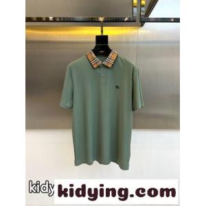バーバリー コピー Tシャツ 偽物 シンプル 上品 半袖 ポロシャツ グリーンkid26rODq4z