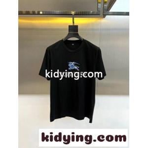 カジュアル ロゴ 半袖Tシャツ バーバリー ブランド コピー Tシャツ 偽物 コットン ブラックkid26TfO5Da