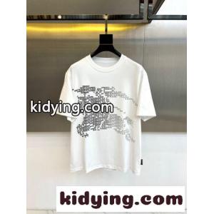 EKD コットン クルーネック 半袖Tシャツ バーバリー コピーブランド Tシャツ 偽物 ホワイトkid26D4f8ji