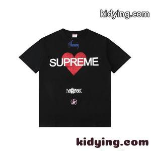 半袖Tシャツ supreme コピー ブラック シュプリーム コピー コピー ホワイト ハートロゴ プリントデザイン コラボ風 ストリートkidying261jiGri