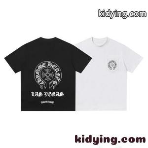 半袖Tシャツ ポケットTシャツ ブラック ホワイト 胸ポケットロゴ バックプリント クロムハーツ コピー コピー クルーネック Chrome hearts コピー デイリーkidying268zaWPj