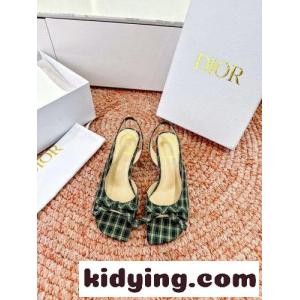 クリスチャン・ディオール コピー コピー チェック柄 dior コピー Bow ヒール スリングバックサンダルkid26qu0Tbq