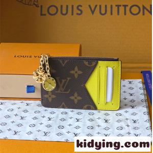 Louis vuitton コピー コピー ルイヴィトン コピー M27771 カードケース モノグラム イエロー配色 チャーム付き ファスナーコインケース N級品 コンパクト財布 開運カラーkidying26eiqWnm