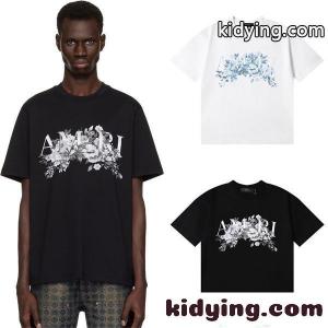 アミリ AMIRI コピー Tシャツ メンズ フラワーロゴ ...