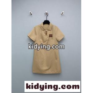 シンプル ロゴ入り ミニワンピース ミュウミュウ スーパーコピー ワンピース コピー ベージュkid264DmOfy