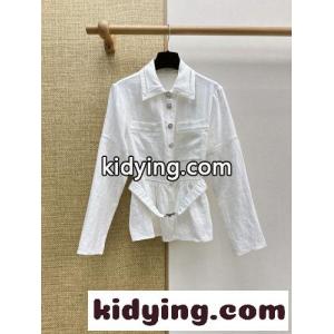 洗練された ベルト付き リネンシャツ シャネル スーパーコピー シャツ コピー ホワイトkid26z8LDOz