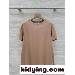 シンプル コットン 半袖Tシャツ シャネル ブランド コピー Tシャツ コピー クルーネック トープkid2619fSHr
