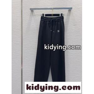 CCロゴ ドローストリング スウェットパンツ シャネル ブランド コピー パンツ コピー ブラックkid26jWPbWb