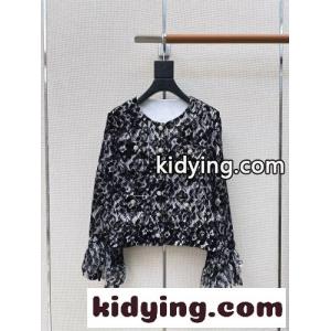 レース ビジューボタン ノーカラージャケット シャネル ブランド コピー ジャケット コピーkid26DKHjCe