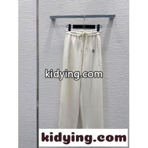 CCロゴ ドローストリング スウェットパンツ シャネル ブランド コピー パンツ コピー ホワイトkid269DSTna