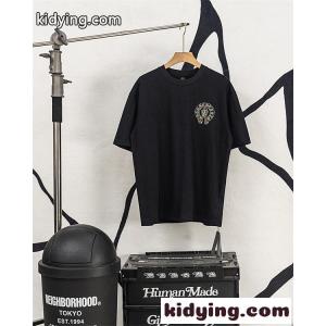半袖Tシャツ Chrome hearts コピーブランド コピー メンズ レディース 刺繍クロス バックプリント 大判ロゴ カラフル刺繍 綿素材 通気性 クルーネック オーバーサイズ ゆったり ストリート系 韓国ファッション ユニセックス 夏新作 人気 クロムハーツ コピーブランドkidying26DeuKni