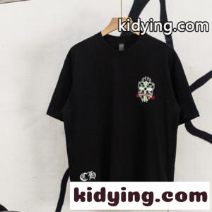 激安 半袖トップス レザークロス クロムハーツ ブランド コピー コピー Chrome hearts ブランド コピー 切替Tシャツ バックロゴ ビッグシルエット 快適コットン カジュアル ストリート 韓国風 男女兼用 おしゃれkidying26Lviqyy