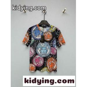 メデューサ マルチカラー メッシュ トップス ヴェルサーチ ブランド コピー Tシャツ 偽物 ブラックkid26eyuG5f