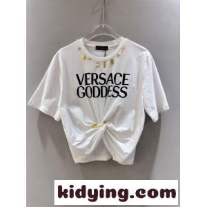 ヴェルサーチ コピー Tシャツ コピー セーフティー ピン ロゴ 半袖Tシャツ ホワイトkid26Tj8r0z