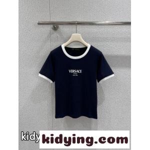 定番 カジュアル リンガーTシャツ ヴェルサーチ スーパーコピー Tシャツ コピー ネイビーkid26WfOvuC