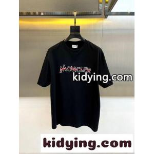 カジュアル 洗練された コットン 半袖Tシャツ モンクレール コピーブランド Tシャツ 偽物 ブラックkid26DG99bC