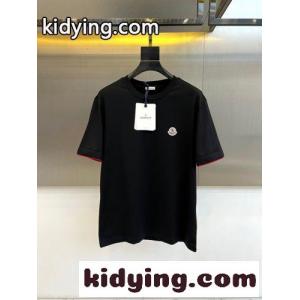 シンプル モンクレール コピーブランド Tシャツ 偽物 半袖Tシャツ クルーネック ブラックkid26H9PrCm